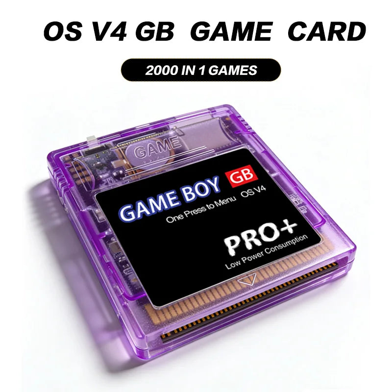 GBC Game Card Gameboy Card OS V4 2000 in 1 With 4GB TF Card Game Card For GB GBC GBA SP GBM GBP Game Consoles