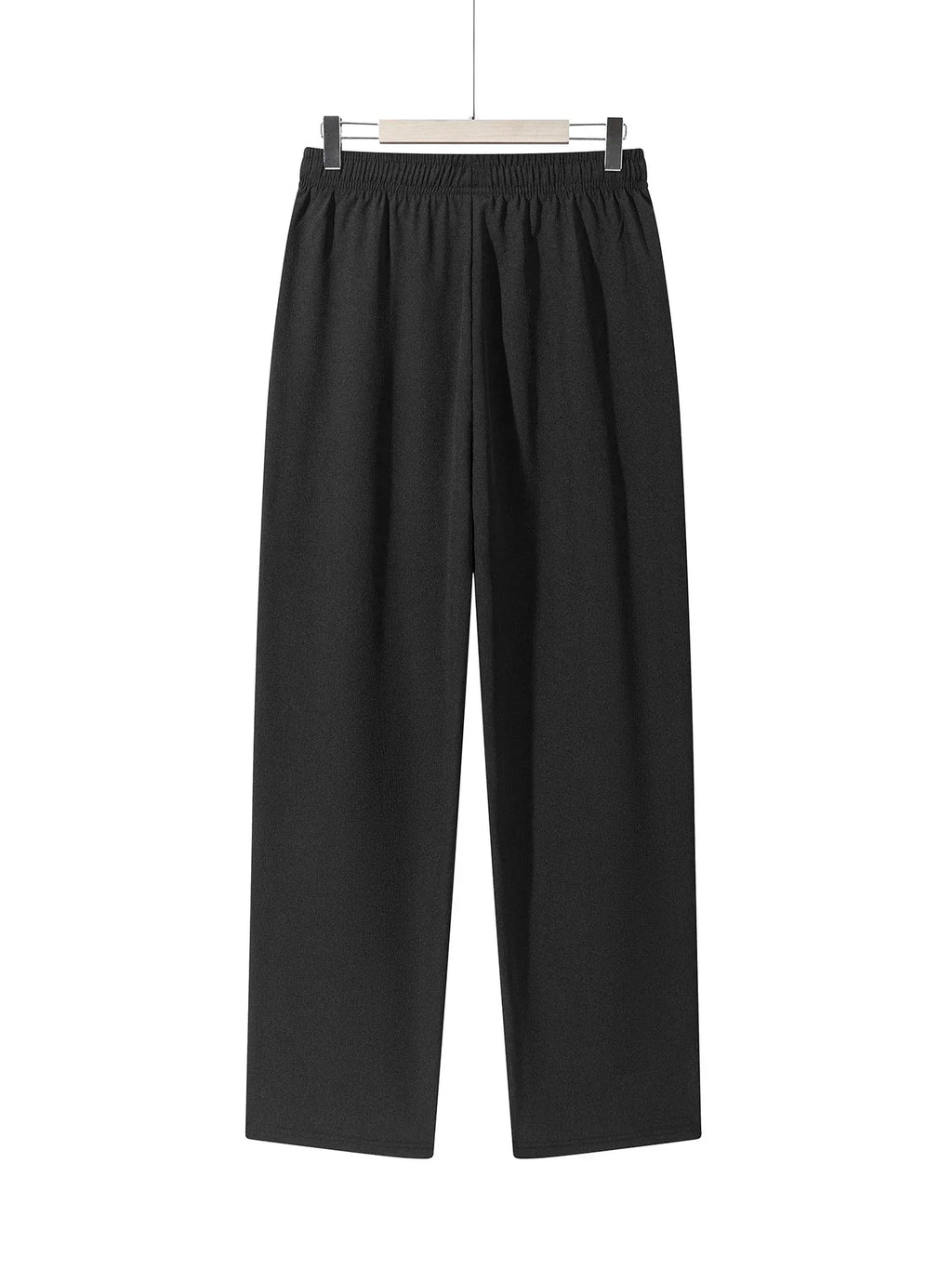 Men's Casual Straight Trousers Summer Autumn Breathable Solid Color Long Pants Drawstring Fitness Sweatpants Men Streetwear