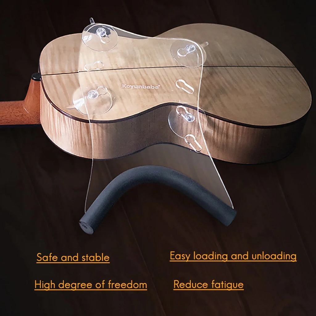 A88M Koyunbaba Guitar Support Back Suction Streamliner Stand for Ukulele/Classical Flamenco Acoustic Guitar Play Left or Right C