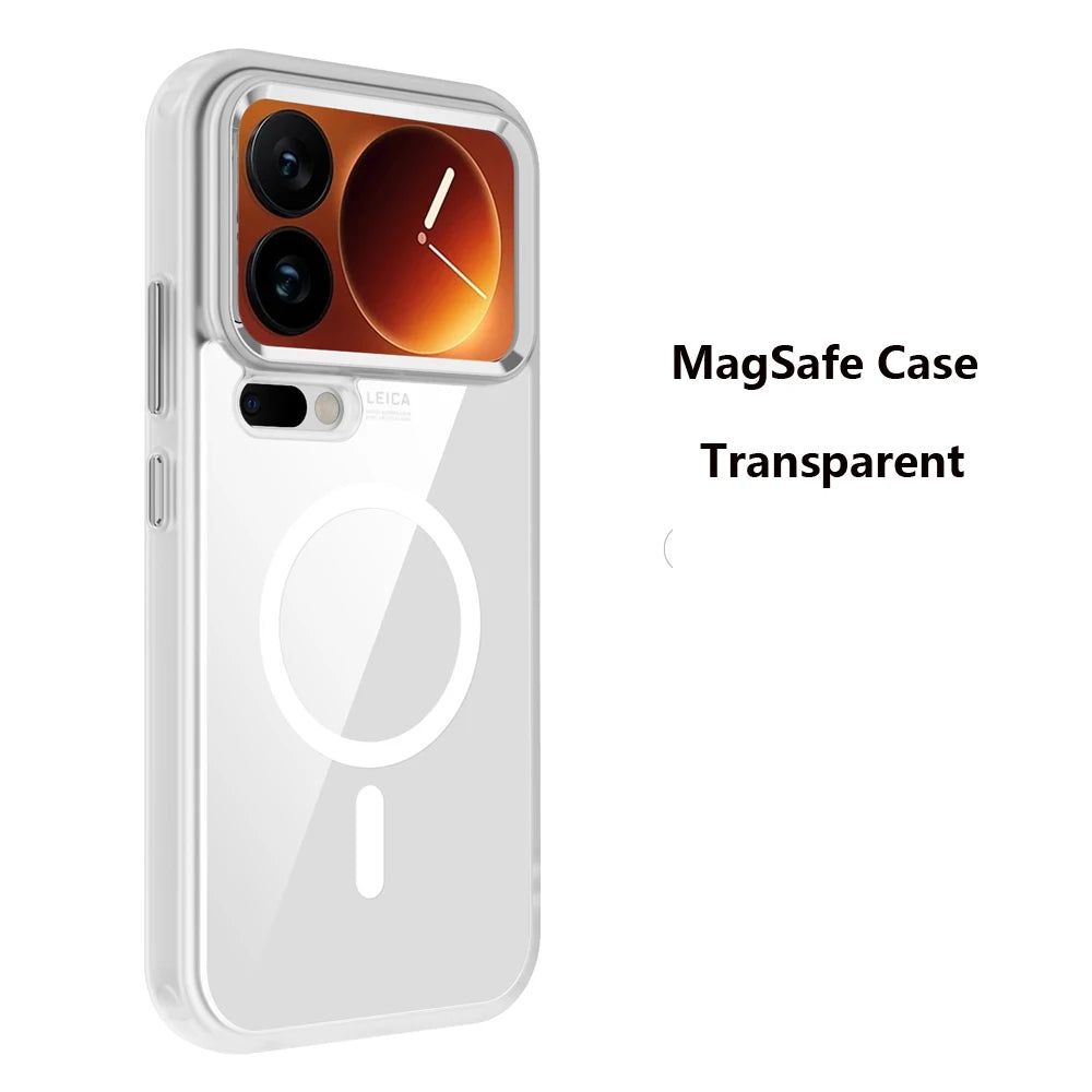 For Xiaomi 17 Pro Max Case HD Transparent Shockproof Magnetic Charging Case TPU PC Cover For Xiaomi Mi 17