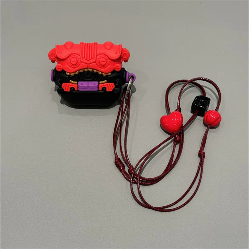 In Stock Luminous Kiva Belt Kamen Rider Earbuds Case Black Neck Strap Anime Merchandise Collection Decoration Model Toy Gifts