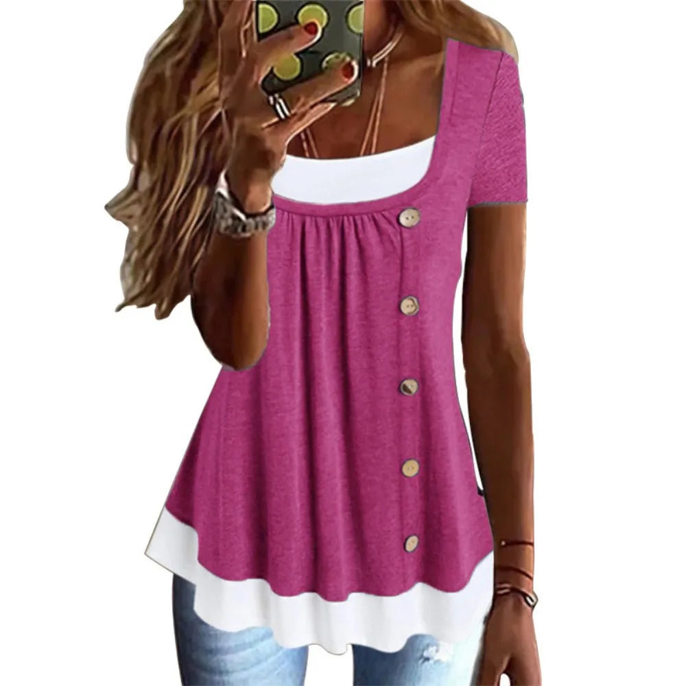 Summer Casual Vintage Clothes Streetwear Tshirt Elegant Shirts for Women Clothing Y2k Top Harajuku Tees T-Shirts Fashion
