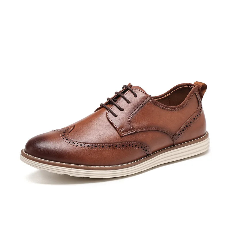 2025 new Fashionable versatile Men Shoes Dress Shoes Spring British Casual Business flats Casual comfortable Shoes