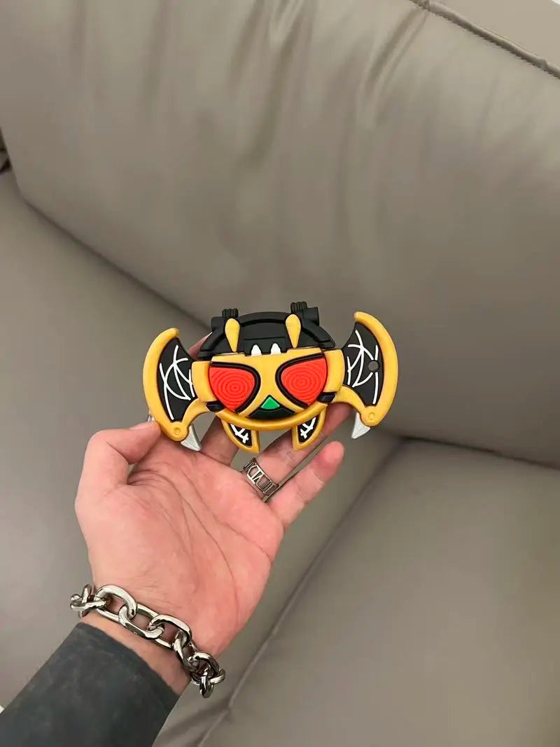 In Stock Luminous Kiva Belt Kamen Rider Earbuds Case Black Neck Strap Anime Merchandise Collection Decoration Model Toy Gifts
