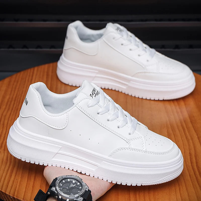 Fashion White Men Casual Shoes Outdoor Breathable Lightweight Running Shoes Platform Comfortable Sport Sneakers  Tennis Shoes