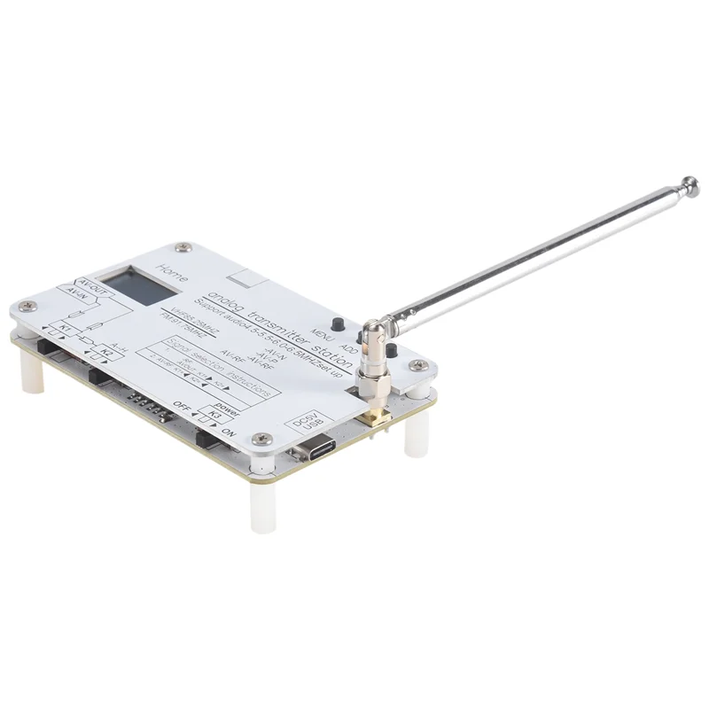 For Hamgeek White Analog TV Signal Transmitter Home Analog TV Transmitter With OLED Display Supports Global Tvs-AU47