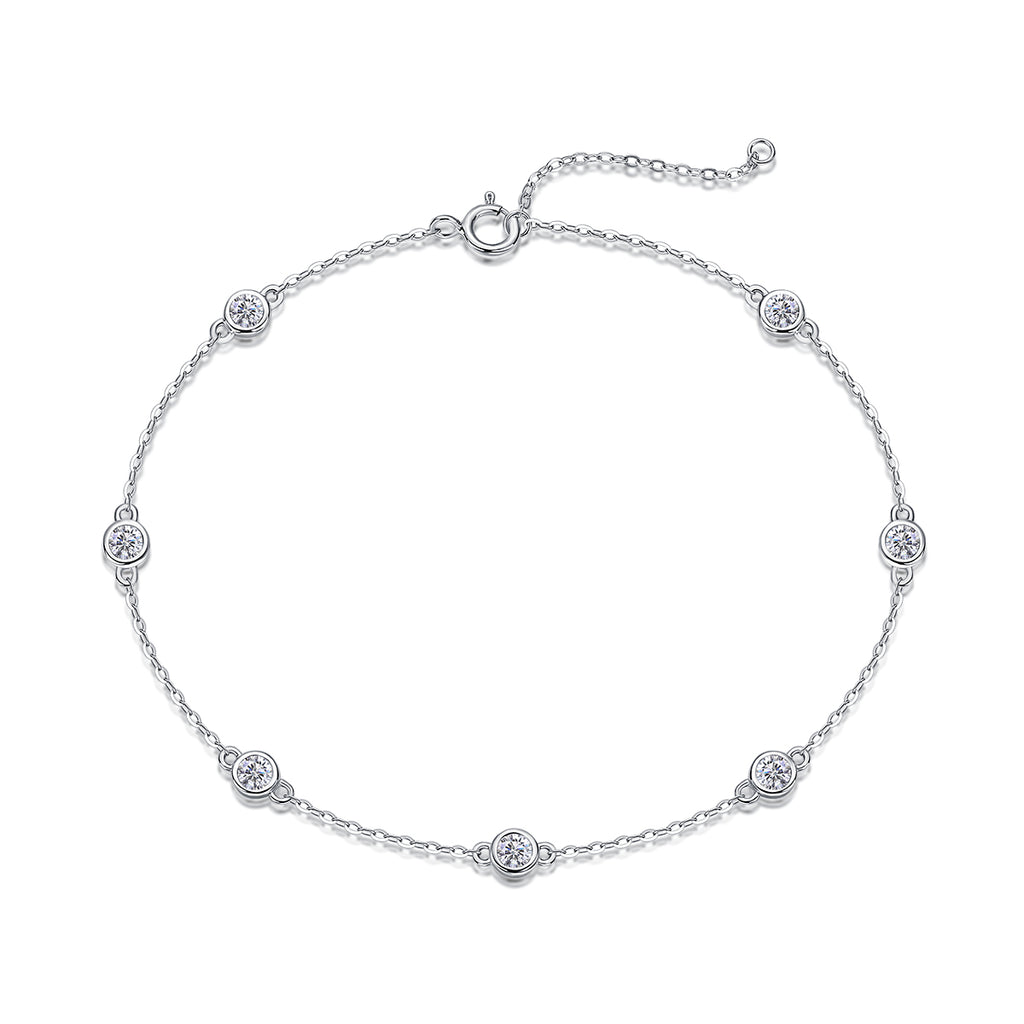 1Smart Bubble Luxury Fashion Mossan Diamond S925 Silver Bracelet Comparable To Natural Diamonds Prohibit TikTok sales