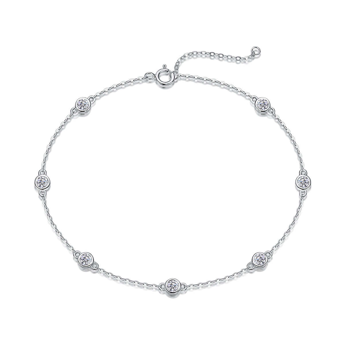 1Smart Bubble Luxury Fashion Mossan Diamond S925 Silver Bracelet Comparable To Natural Diamonds Prohibit TikTok sales