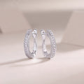 1Highlight - S925 Moissanite Sterling Silver Earrings With Platinum-plated Stud Earrings, Fashionable, Trendy And Affordable Diamond Jewelry Prohibit Tk Sales