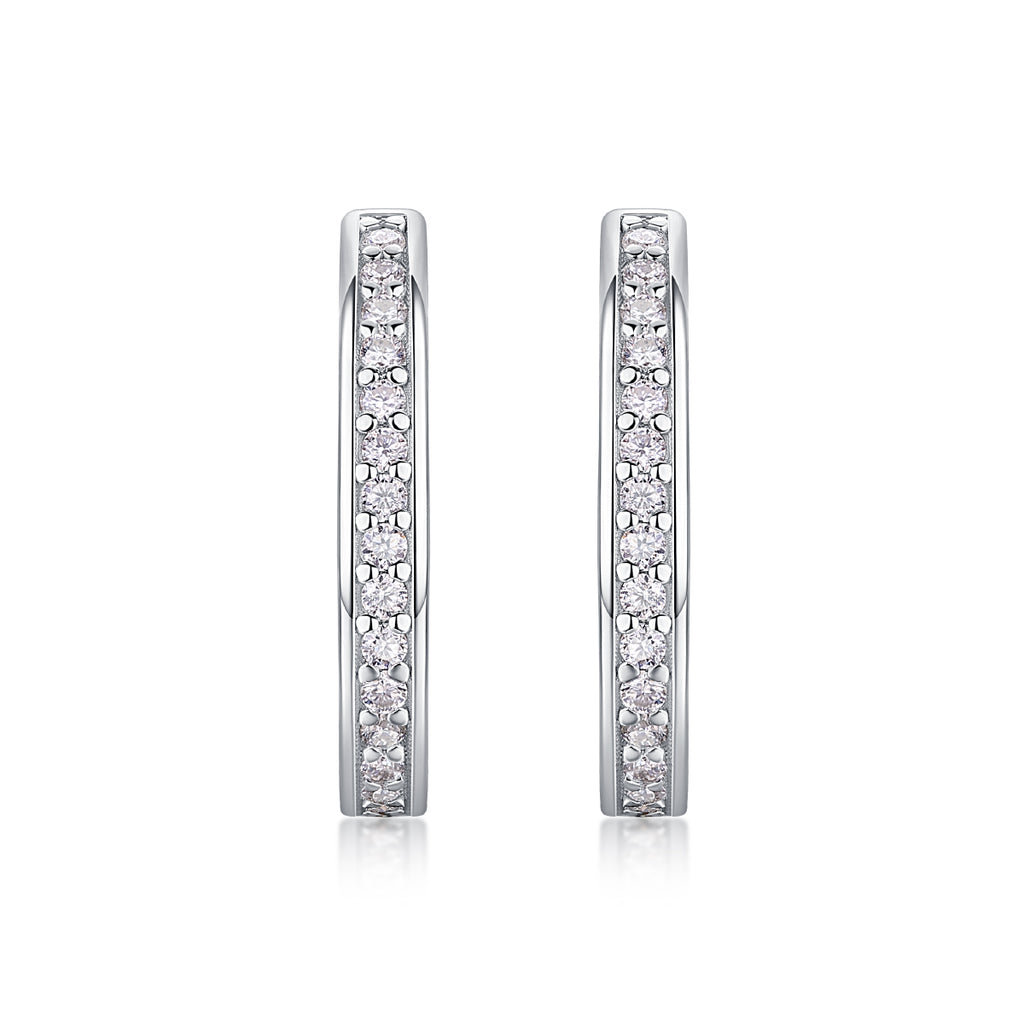 1Highlight - S925 Moissanite Sterling Silver Earrings With Platinum-plated Stud Earrings, Fashionable, Trendy And Affordable Diamond Jewelry Prohibit Tk Sales