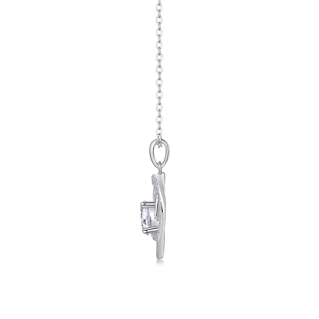 1Heart To Heart - A Fashionable And Luxurious Diamond Jewelry Pendant Set With 1-carat Moissan Diamond S925 Sterling Silver And Platinum Plating Prohibit TikTok sales