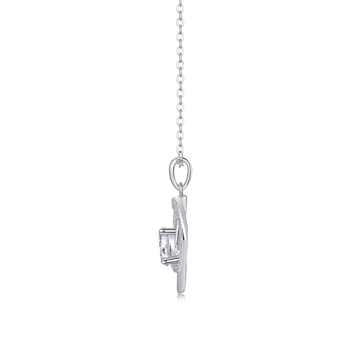 1Heart To Heart - A Fashionable And Luxurious Diamond Jewelry Pendant Set With 1-carat Moissan Diamond S925 Sterling Silver And Platinum Plating Prohibit TikTok sales