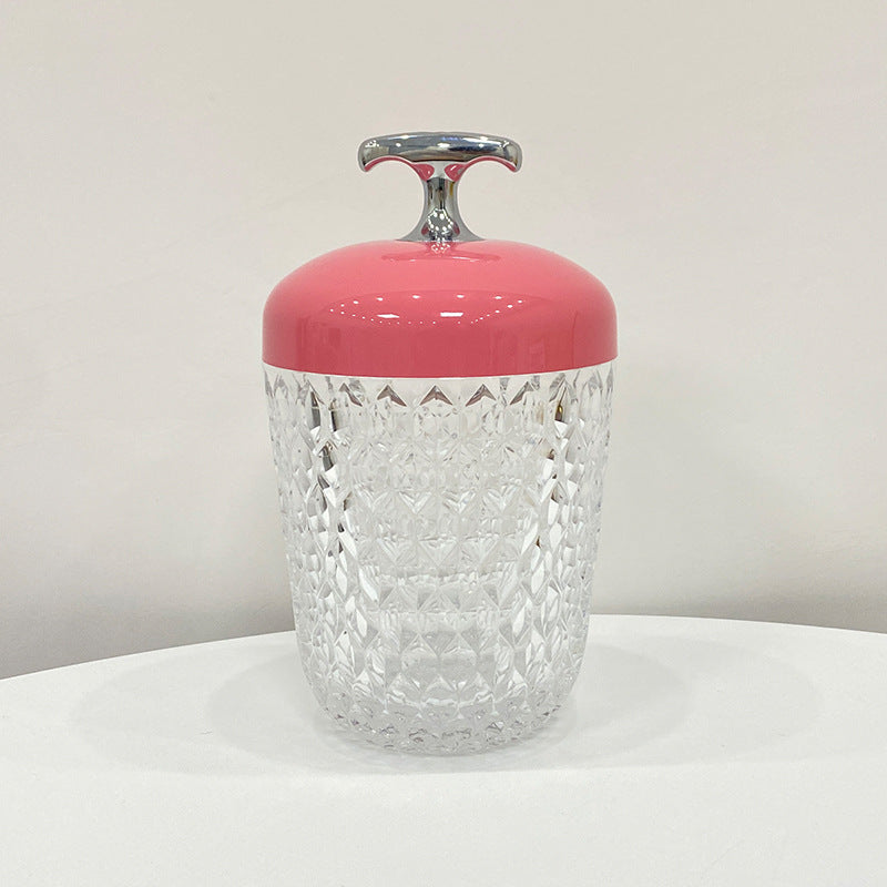 Luxury Crystal Macaron Night Light Pine Cone Multifunctional Bedside Table Lamp Creative Ambient Light Christma Decoration Light