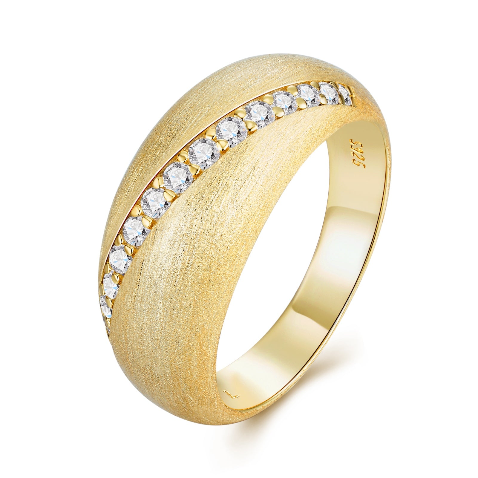 Elegant And Simple - A Luxurious And Fashionable Light Luxury Jewelry Silver Ring Set With Top-quality Moissanite, S925 Silver Plated With Platinum