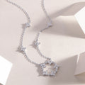 Iris - A Fashionable And Light Luxury Jewelry Pendant Necklace Set With Top-quality Moissanite, S925 Silver Plated Platinum