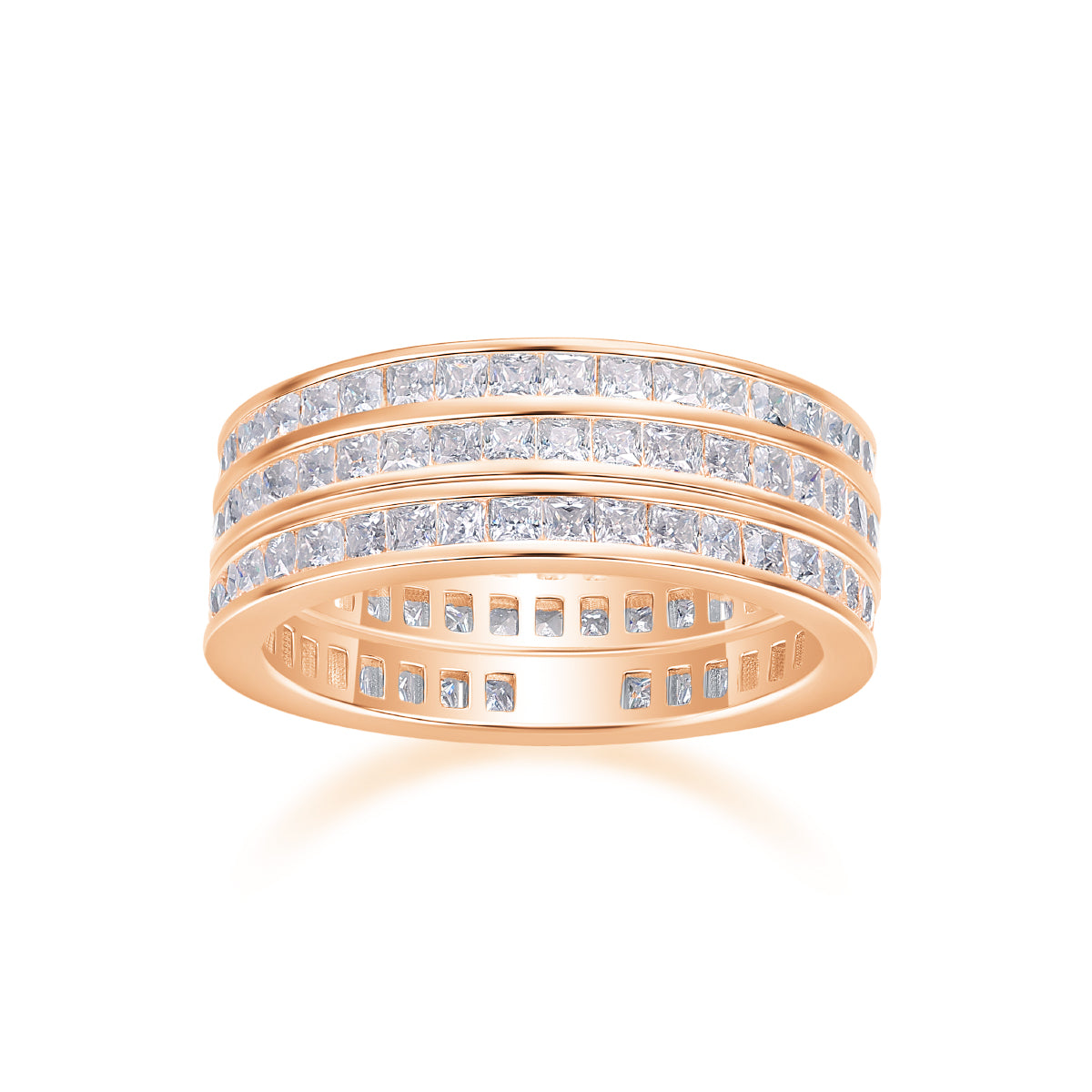 Unrestrained Growth - A Wedding Ring Set With Top-quality Moissanite S925 Silver And Platinum-plated Diamond Can Be Tested With A Diamond Pen