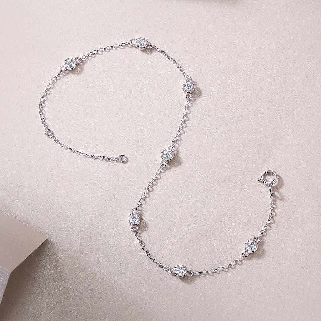 1Smart Bubble Luxury Fashion Mossan Diamond S925 Silver Bracelet Comparable To Natural Diamonds Prohibit TikTok sales